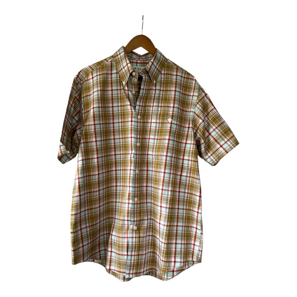 Orvis 100% cotton men’s button down short sleeve shirt
